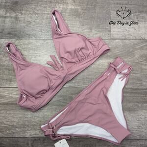 Lomitti Tie Side Tie Back Bikini Swimsuit Size XL